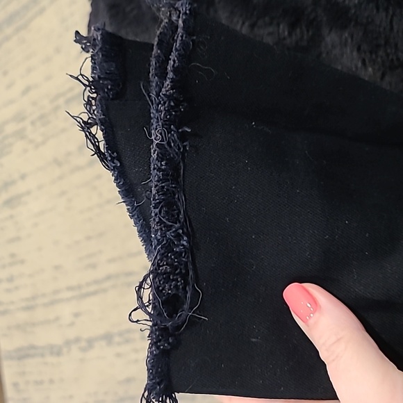 Aritzia The Castings high rise cigarette Jeans Overdye Black, raw edge hems - Picture 2 of 7